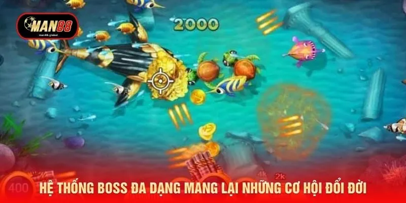 Hệ thống Boss đa dạng mang lại những cơ hội đổi đời